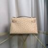 Kelly Pochette Style Parchemin Ostrich Gold Hardware Kelly Pochette Style Parchemin Ostrich Gold Hardware
