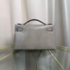 Kelly Pochette Style Gris Foncé Shiny Lizard Palladium Hardware