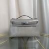 Kelly Pochette Style Gris Foncé Shiny Lizard Palladium Hardware