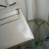 Kelly Pochette Style Gris Foncé Shiny Lizard Palladium Hardware