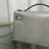 Kelly Pochette Style Gris Foncé Shiny Lizard Palladium Hardware