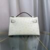 Kelly Pochette Style Nata Ostrich Palladium Hardware