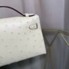 Kelly Pochette Style Nata Ostrich Palladium Hardware