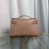 Kelly Pochette Style Chai Ostrich Gold Hardware Kelly Pochette Style Chai Ostrich Gold Hardware