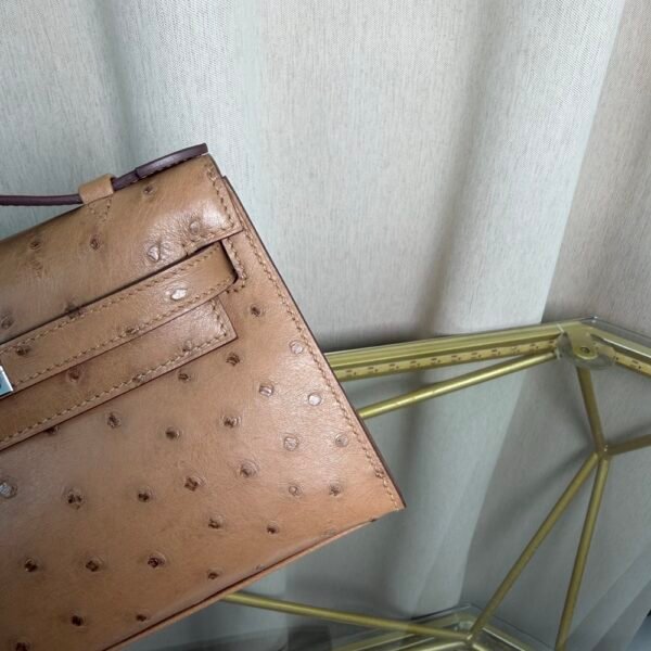 Kelly Pochette Style Chai Ostrich Gold Hardware Kelly Pochette Style Chai Ostrich Gold Hardware