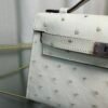 Kelly Pochette Style Gris Perle Ostrich Palladium Hardware
