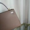 Kelly Sellier 25 Etoupe Madame and Shiny Gris Galaxie Niloticus Crocodile Touch Gold Hardware