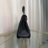 Kelly Retourne 25 Style Black Togo and Shiny Alligator Touch Palladium Hardware