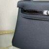Kelly Retourne 25 Style Black Togo and Shiny Alligator Touch Palladium Hardware