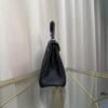 Kelly Retourne 25 Style Black Togo and Shiny Alligator Touch Gold Hardware