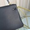 Kelly Retourne 25 Style Black Togo and Shiny Alligator Touch Gold Hardware