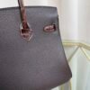 Birkin Retourne 25 Style Ebene Togo and Shiny Porosus Crocodile Touch Palladium Hardware