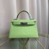 Kelly Sellier 20 Style Vert Yucca Ostrich Palladium Hardware