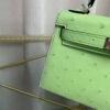 Kelly Sellier 20 Style Vert Yucca Ostrich Palladium Hardware