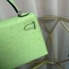 Kelly Sellier 20 Style Vert Yucca Ostrich Palladium Hardware