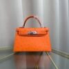 Kelly Sellier 20 Style Orange Ostrich Palladium Hardware