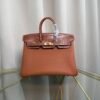 Birkin Retourne 25 Style Gold Togo and Barenia Faubourg Matte Alligator Touch Gold Hardware