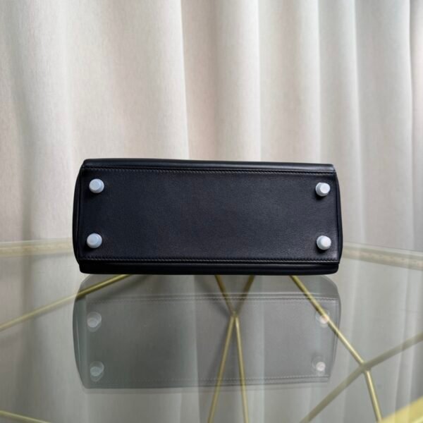 Kelly Retourne 25 Style Black Swift and Shiny Lizard Touch Palladium Hardware