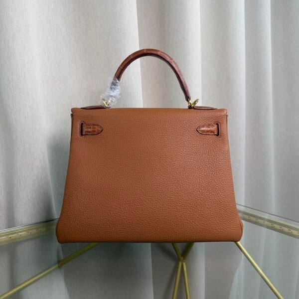 Kelly Retourne 28 Style Gold Togo and Matte Alligator Touch Gold Hardware