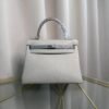 Kelly Retourne 25 Style Gris Perle Togo and Shiny Gris Galaxie Alligator Touch Palladium Hardware