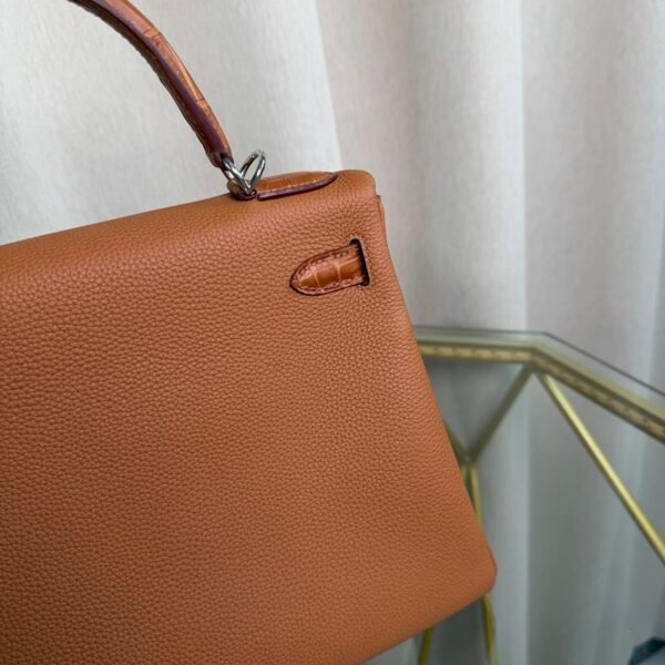 Kelly Retourne 28 Style Gold Togo and Matte Alligator Touch Palladium Hardware