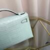 Kelly Pochette Style Vert Fizz Matte Alligator Palladium Hardware