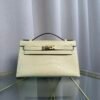Kelly Pochette Style Vanille Matte Alligator Gold Hardware