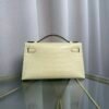 Kelly Pochette Style Vanille Matte Alligator Gold Hardware