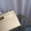 Kelly Pochette Style Vanille Matte Alligator Gold Hardware