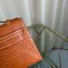 Kelly Pochette Style Fauve Matte Barenia Alligator Palladium Hardware