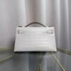 Kelly Pochette Style Craie Matte Alligator Palladium Hardware