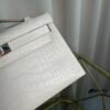 Kelly Pochette Style Craie Matte Alligator Palladium Hardware