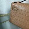 Kelly Pochette Style Chai Matte Alligator Gold Hardware
