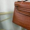 Kelly Pochette Style Fauve Matte Barenia Alligator Gold Hardware