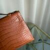 Kelly Pochette Style Fauve Matte Barenia Alligator Gold Hardware