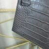 Kelly Pochette Style Graphite Matte Alligator Palladium Hardware