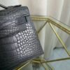 Kelly Pochette Style Graphite Matte Alligator Palladium Hardware