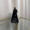 Kelly Pochette Style Black Shiny Alligator Palladium Hardware