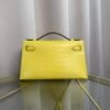 Kelly Pochette Style Jaune Mimosa Matte Alligator Gold Hardware