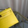 Kelly Pochette Style Jaune Mimosa Matte Alligator Gold Hardware