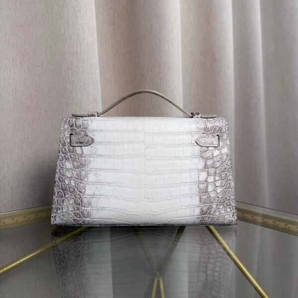 Kelly Pochette Style Himalaya Niloticus Crocodile Palladium Hardware