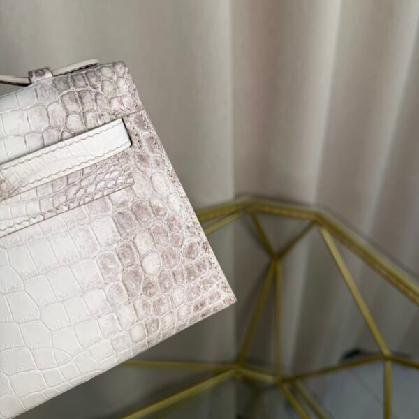 Kelly Pochette Style Himalaya Niloticus Crocodile Palladium Hardware