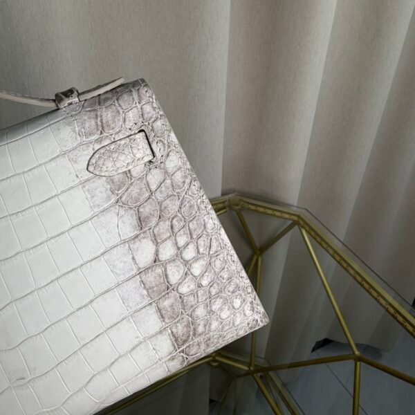 Kelly Pochette Style Himalaya Niloticus Crocodile Palladium Hardware