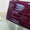 Kelly Pochette Style Violet Shiny Alligator Palladium Hardware Kelly Pochette Style Violet Shiny Alligator Palladium Hardware