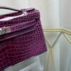 Kelly Pochette Style Violet Shiny Alligator Palladium Hardware Kelly Pochette Style Violet Shiny Alligator Palladium Hardware