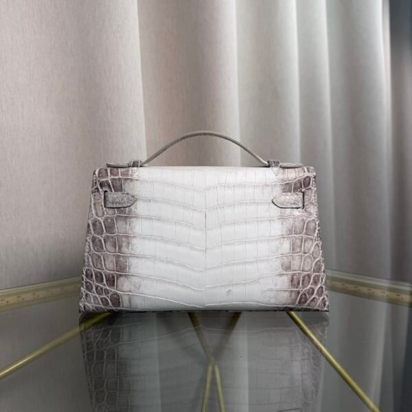 Kelly Pochette Style Himalaya Niloticus Crocodile Palladium Hardware