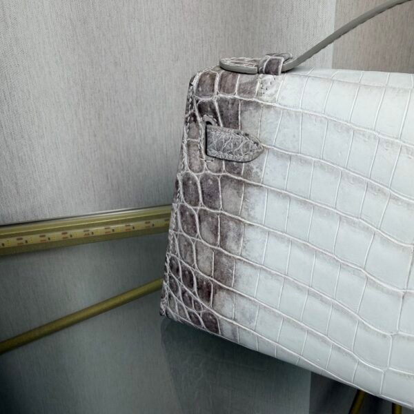 Kelly Pochette Style Himalaya Niloticus Crocodile Palladium Hardware