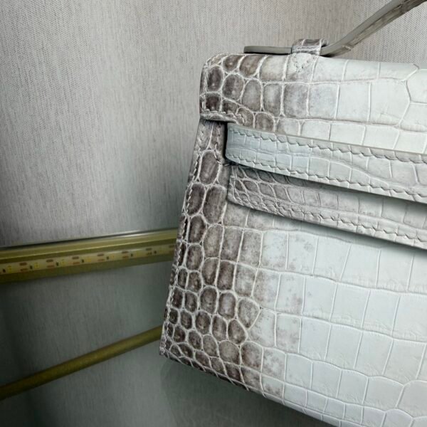 Kelly Pochette Style Himalaya Niloticus Crocodile Palladium Hardware
