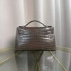 Kelly Pochette Style Gris Tourterelle Shiny Porosus Crocodile Palladium Hardware