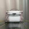 Kelly Pochette Style Himalaya Niloticus Crocodile Palladium Hardware Kelly Pochette Style Himalaya Niloticus Crocodile Palladium Hardware